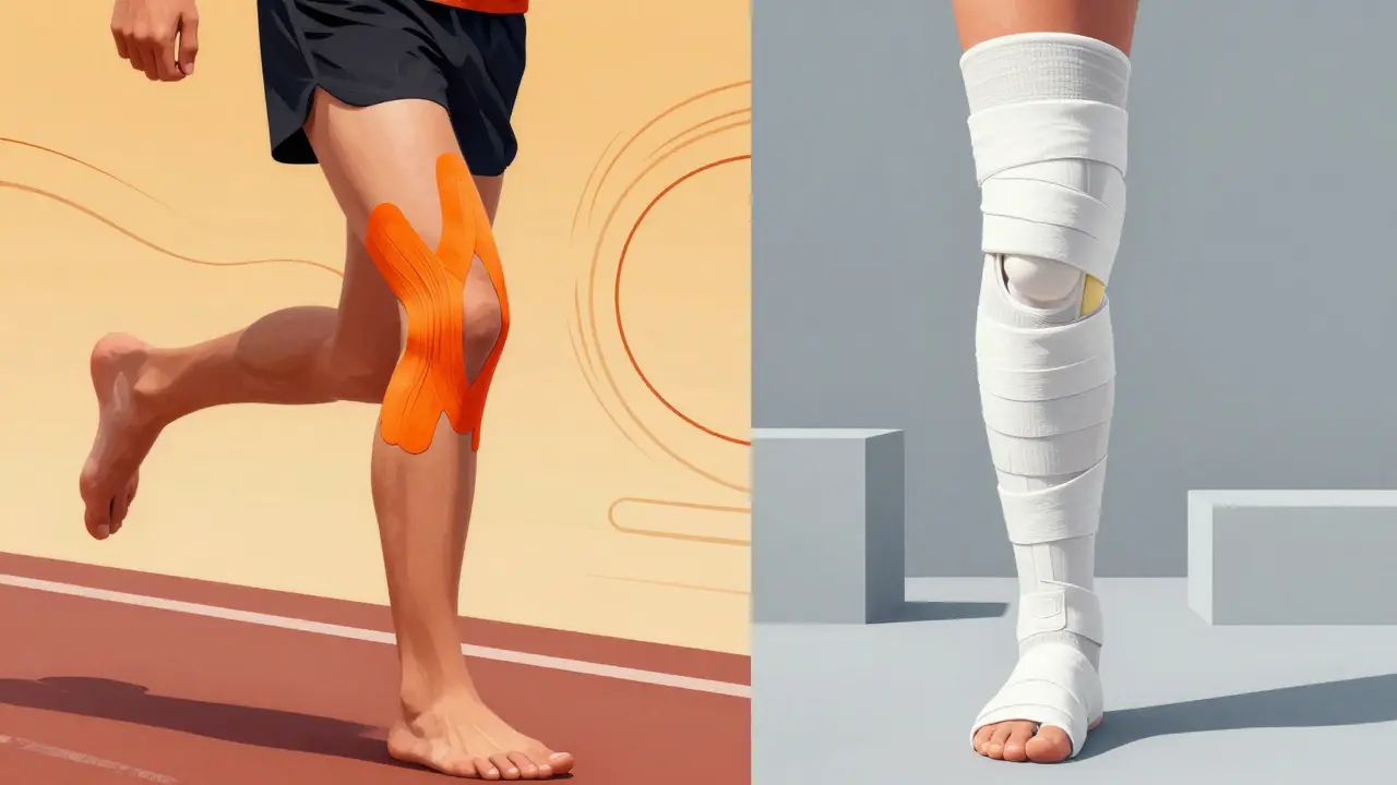 Srovnání flexibilního tejpování a pevné ortopedické bandáže