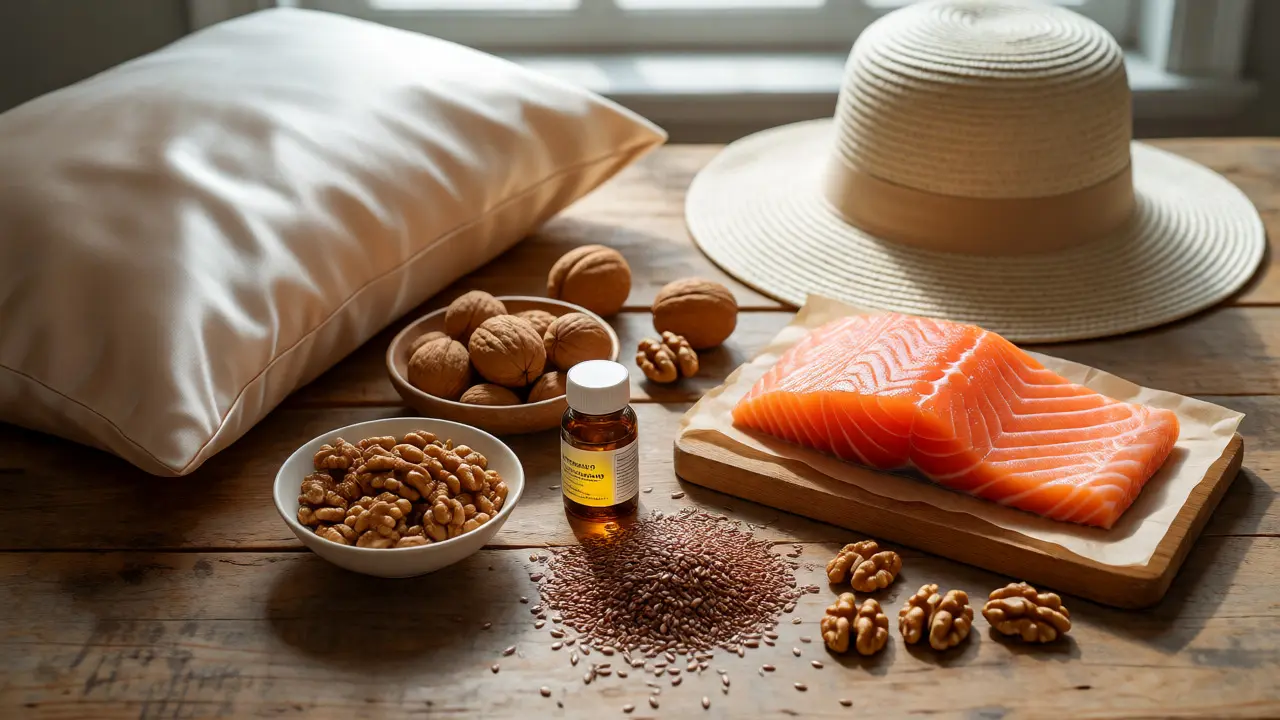 Potraviny bohaté na omega-3 a hedvábný povlak jako podpora zdraví vlasů